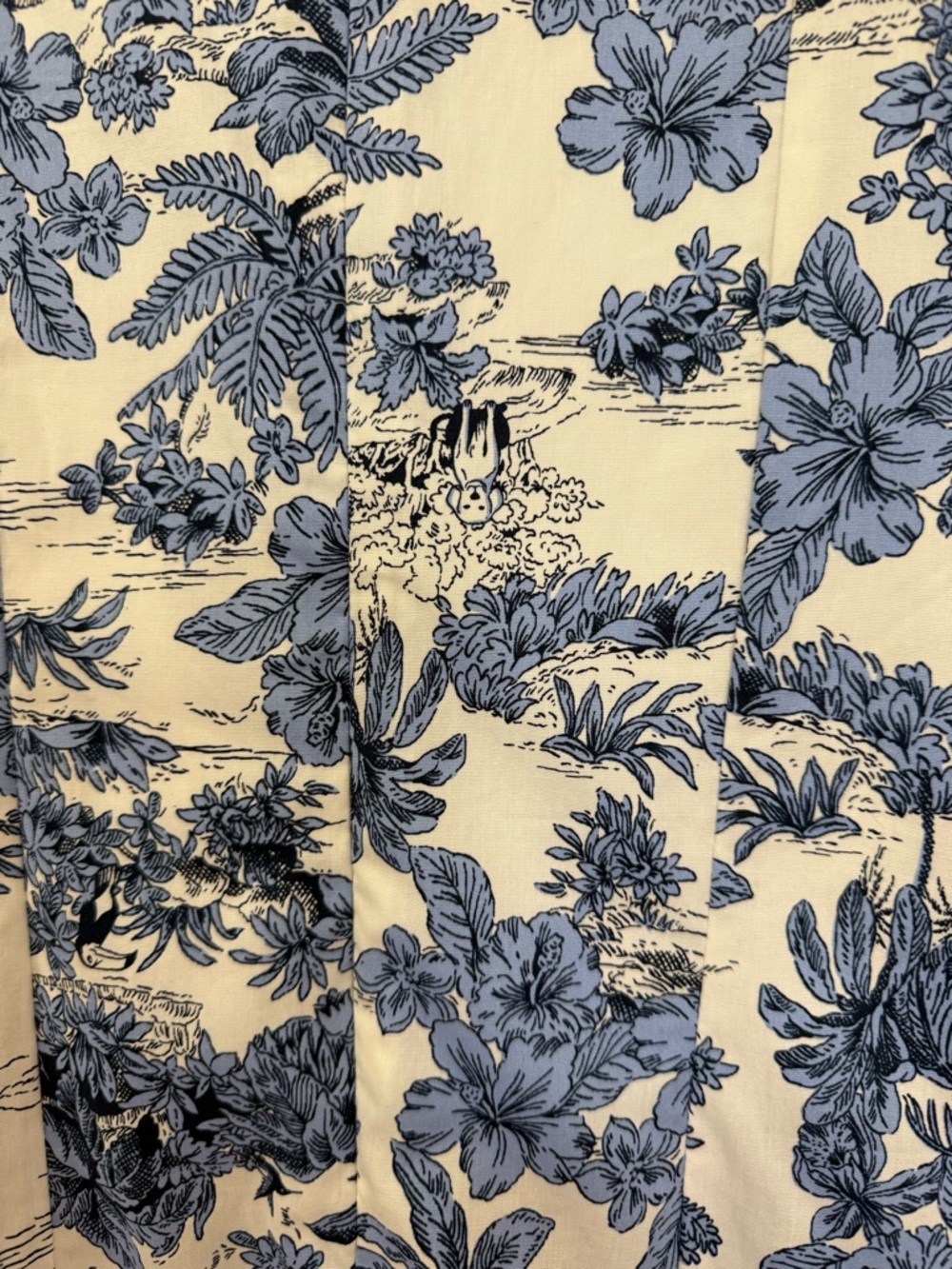 Joie Blue White Toile Midi Dress | Cottagecore | Summer Coastal Chic | Size 16 - Picture 10 of 13